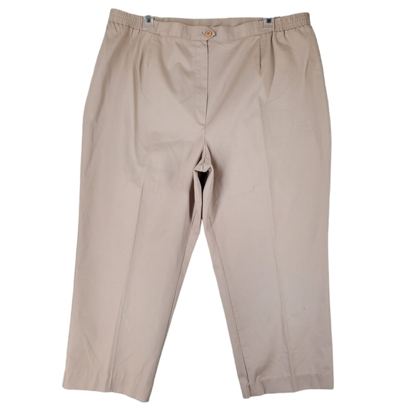 Vtg Sears Roebuck Pants That Fit 42x26 Khaki Beige Hi Rise 60s Granny Neutral - Picture 1 of 12